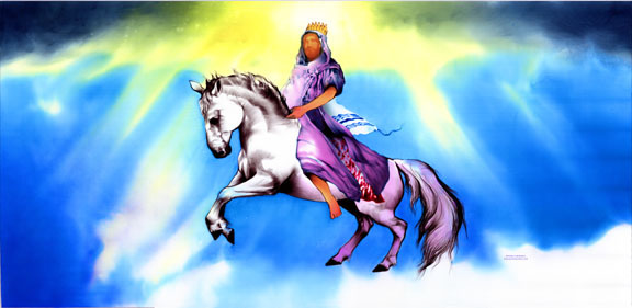 christ returning, white horse, jesus returning on white horse painting, jesus horse, christ coming back
